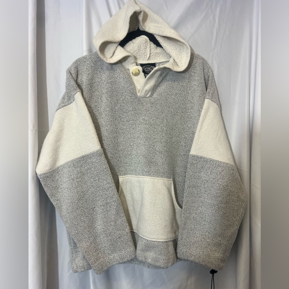 Exist Gray and Cream Hoodie Men's medium